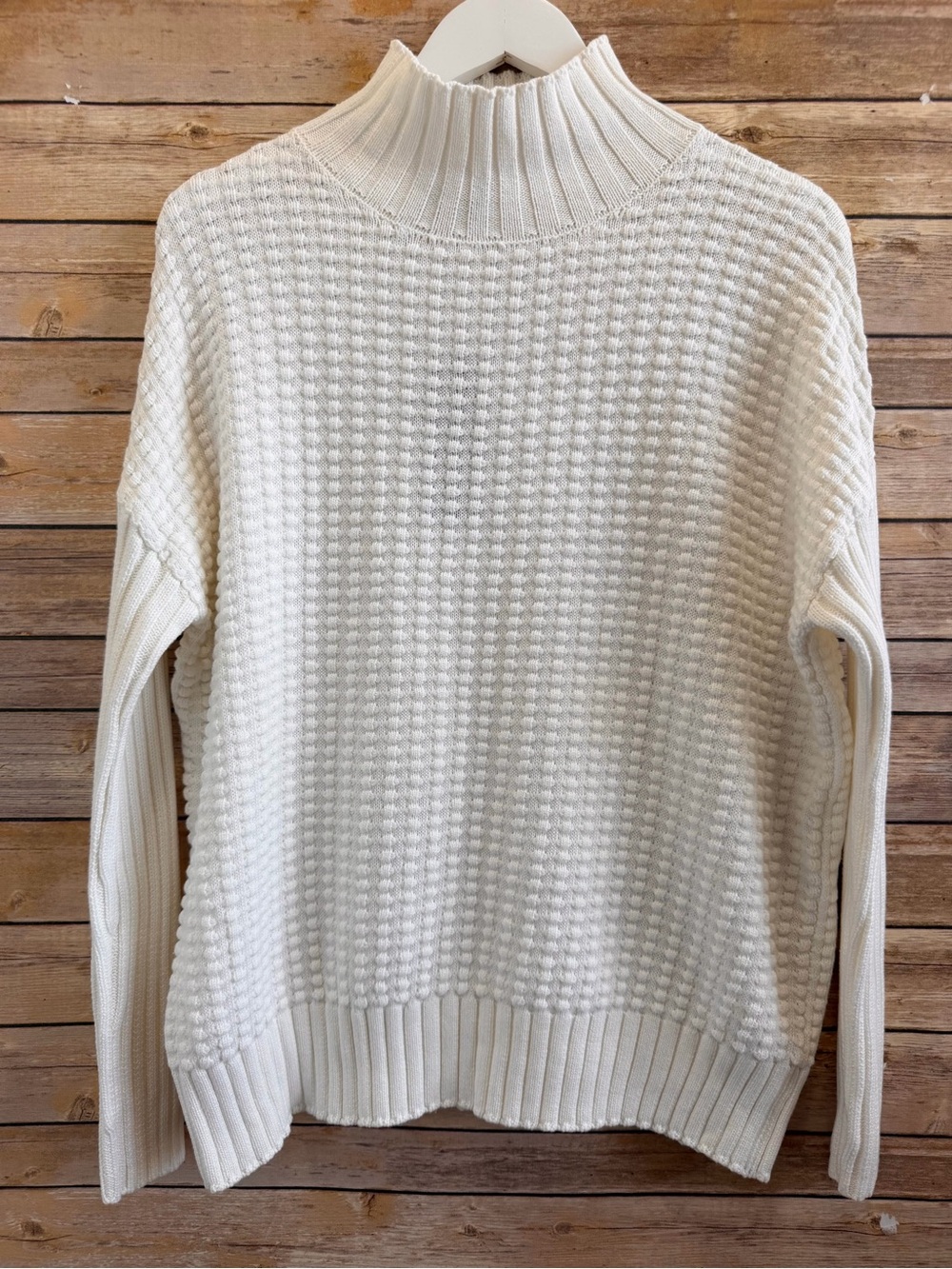 French Connection Mozart Popcorn High Neck Pullover Sweater Size Medium NWT